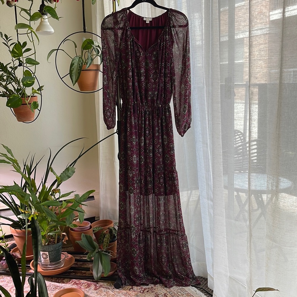Charming Charlie’s peasant purple maxi dress